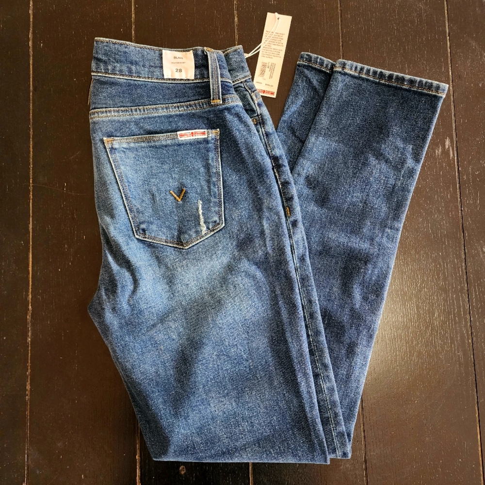 Hudson Jeans Blair High Rise Super Skinny Sz 28 Blue